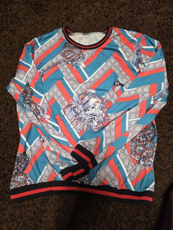 Pants - Vibrant Chevron Floral Long Sleeve Top in Teal & Coral